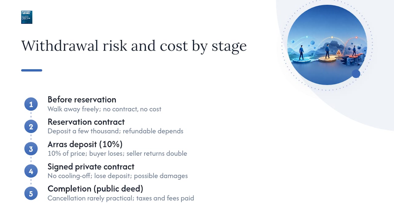 Withdrawal cost by purchase stage diagram