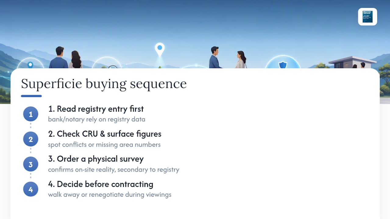 What buyers get wrong about superficie registral — overview diagram