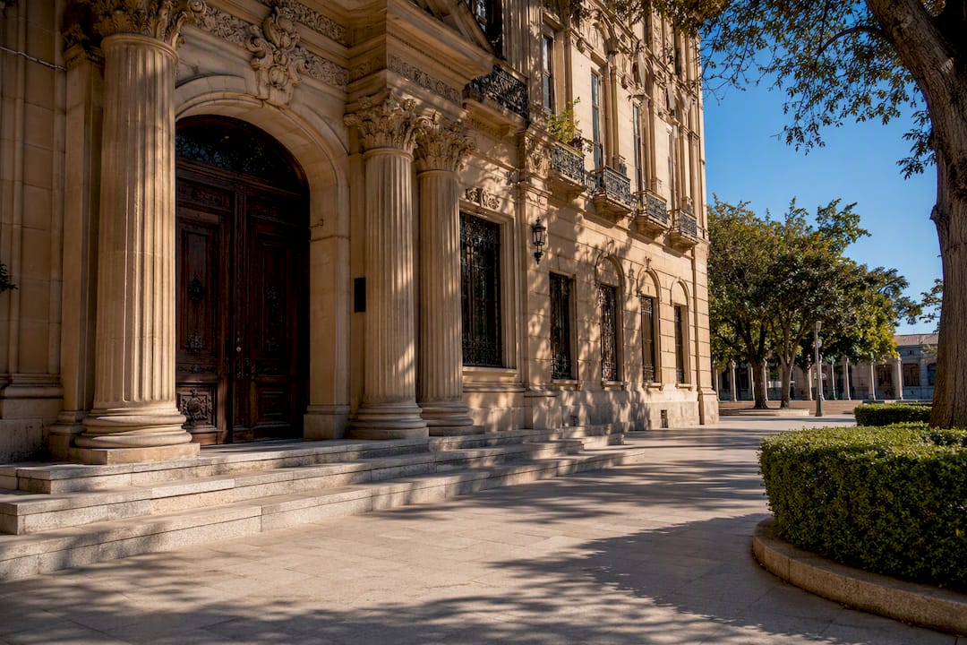 Spanish property registry building entrance