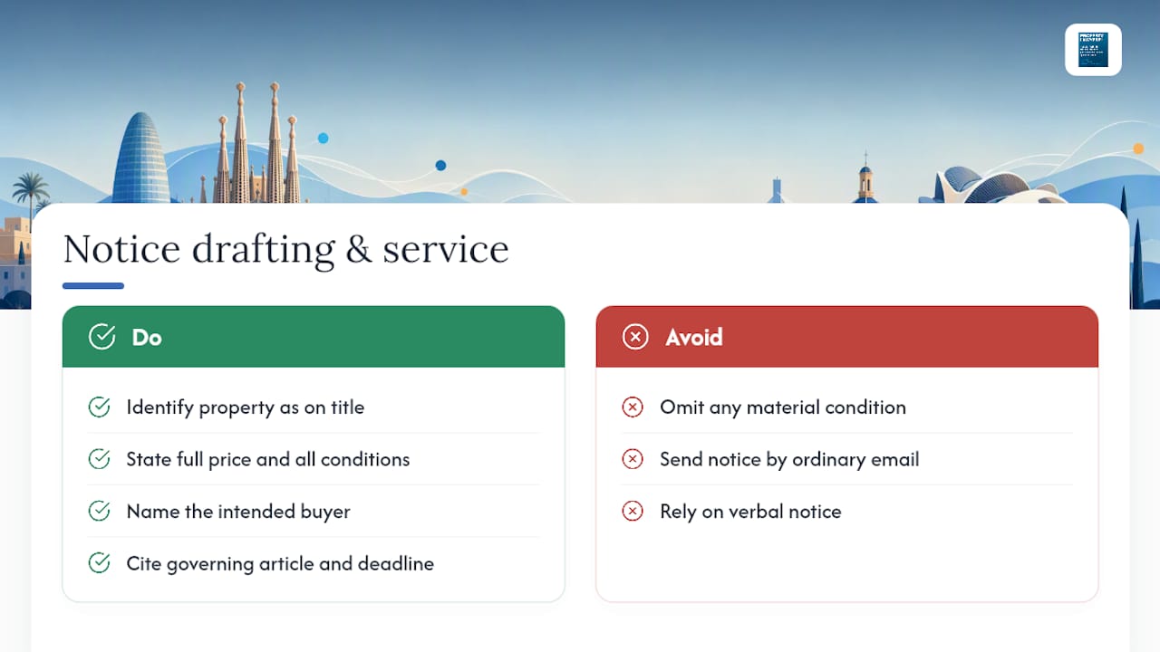 How to draft and serve a valid notification — overview diagram
